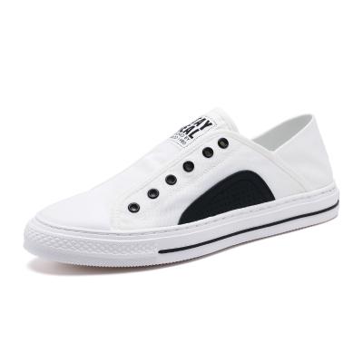 China Wholesale Fashion White Canvas Men Shoes Sneakers Trendy In Stock Casual Shoes Men's Canvas Shoes for sale