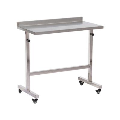 China Stainless Steel Veterinary Medical Veterinary Medical Surgical Animal Operation Trolley Instrument Layout Dog Veterinarian Treatment Working Table for sale