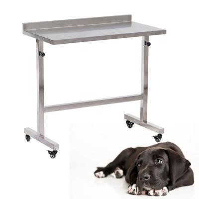 China High Quality Veterinary Medical Manufacturer Stainless Steel Instrument Trolley Lifting Function With Universal Rolling Brake Wheels for sale