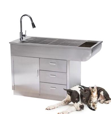 China Multi Functional Pet Disposal Table Manufacturer High Quality Veterinary Medical Stainless Steel Disposal Table With Full Round Corners for sale