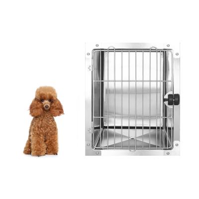 China Stainless Steel Pet Viable Modular Cage Bank With Pipeline Veterinary Dog Cat Pet Show Cage Bank For Large Small Animal for sale