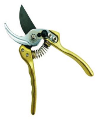 China Anti-skid Gold Pruner Garden Branch Pruning Scissors Bypass Floral Handle Pruners Garden Shears for sale