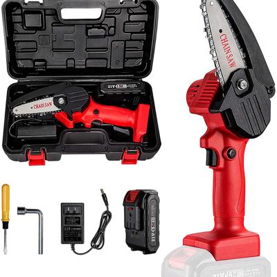 China Portable 4 Inch Anti-Slip Battery Mini Handle Chainsaw Sharpener Cordless Top Chainsaw for sale