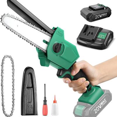 China New Garden Anti-Slip Top Handle Chainsaw Cheap Price Tree Cutting Tool Portable Cordless Mini Chainsaw Battery for sale