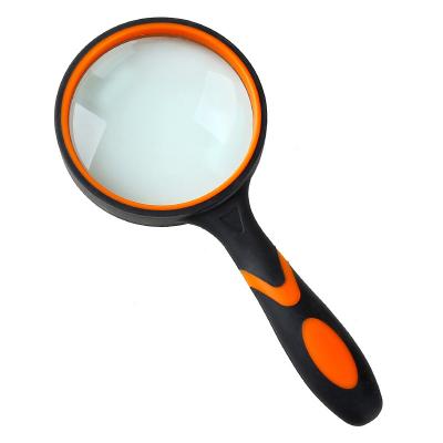 China Good Quality 4X Magnifier Showing Mobile Phone Lamp Magnifying Screen Bangs Lens Sight Hand Elders And Kids Glass Handheld Magnifier for sale