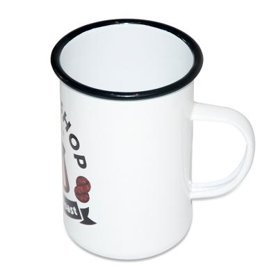 China Factory Wholesale Sublimation White Viable Vacuum Ceramic Coffee Mugs For Custom Sublimation Enamel Mug for sale