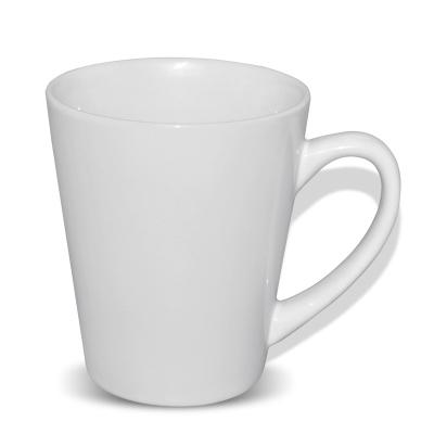 China Sunmeta Sublimation Sublimation White Mug 12oz Cheap Conical Ceramic White Coffee Mugs Wholesale for sale