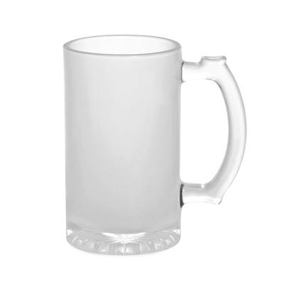 China High Quality Personality Sublimation 16OZ Wheat Frosted Glass Beer Mug for sale