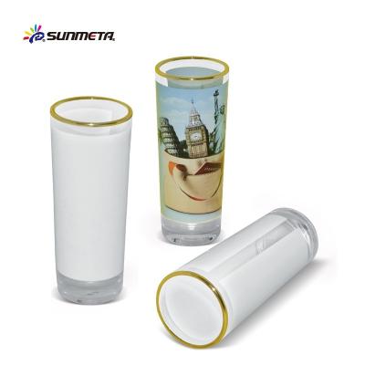 China Sunmeta New Arrival Small Wine Glass Wholesale Sublimation Gold Rim (3D-XJB2) for sale