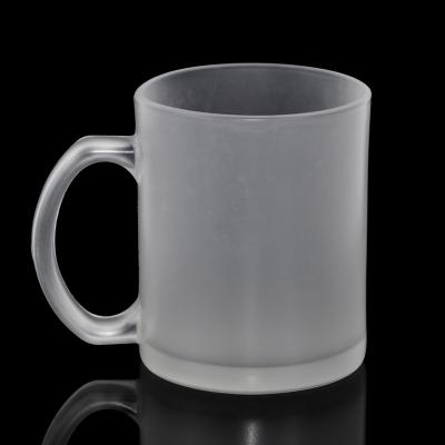 China Viable Personablised Printing Empty Matte 11oz Glass Sublimation Mug for sale