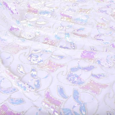 China Other Wholesale Wonderful 100% Polyester Bridal Wedding Dress Embroidery Beaded Lace Fabric for sale