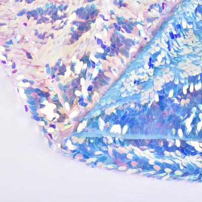 China Other Factory Supply 100% Polyester Tulle Super Shiny Huge Melon Feeds Sequin Embroidery Lace Fabric for sale