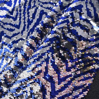 China Others 2023 Luxury Custom Designs Multicolor Blue And White Sequin Embroidery Lace Fabric For Toys for sale