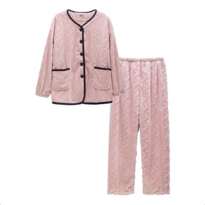 China Flannel QUICK DRY Breathable Pajamas Women Sleepwear Home Pajamas For Women Sets for sale