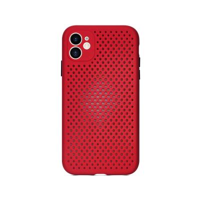 China Anti-fall Hole Heat Dissipation TPU Cell Phone Case Breathable Soft Phone Case For iphone 11 Case Cool for sale