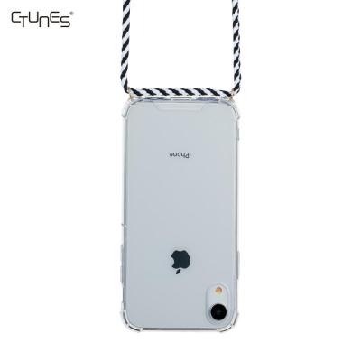 China 100% Eco-Friendly TPU Shoulder Cross Strap Cell Phone Cases Phone Snare Cases Long For iPhone XS 11 Case Collar With Strap for sale