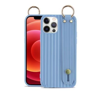 China Tops wholesale 2021 new luxury phone protectors covers case tpu suitcase design blue logo for iphone 12/11/8/7/x case for sale