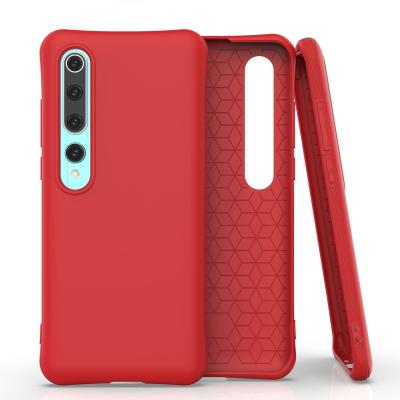 China Anti-fall Mobile Phone Case Silicone Rubber Red Liquid Case for xiaomi mi10 for sale