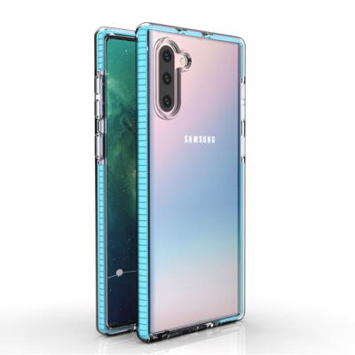 China High Quality Protective High Edge Color TPU Shockproof Transparent Phone Case For Samsung Note10 for sale