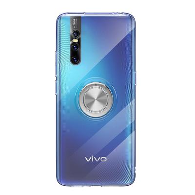 China Anti-drop With Ring Support Function Mobile Accessories TPU Clear Transparent Phone Cover Case For vivo x27pro for sale