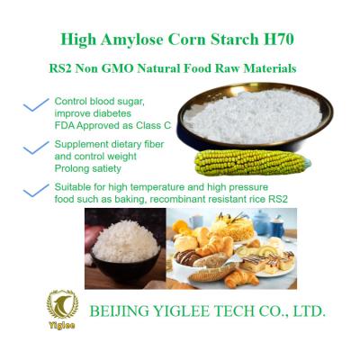 China Low Glycemic Resistant High Amylose Corn Starch H70 BEIJING YIGLEE TECH High Amylose Maize Starch for sale