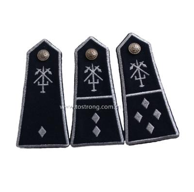 China Wholesale Embroidery OEM Factory Uniform Officers Rank Epaulets Uniform Custom for sale