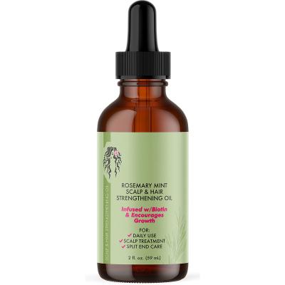 China Nourishing Organics Rosemary Mint Honey Scalp and Hair Strengthening Oil with Biotin and Essential Oils for sale