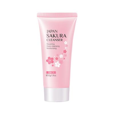 China OEM/ODMJapanese Sakura Facial Cleanser Acne Treatment Hydrate Skin Cleanse Pores and Hydrate Skin Care Cleanser for sale