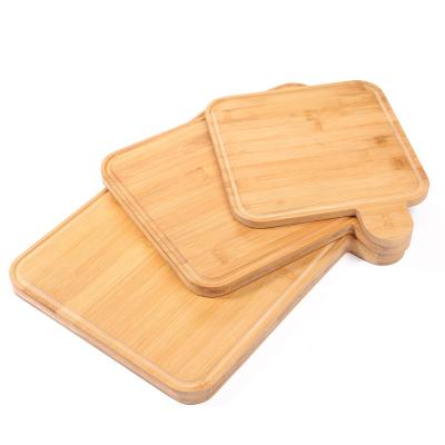 China Eco Sustainable Engraving Logo Wood Bread Fruit Cutting Cheese Bamboo Wood Food Serving Board Bread Boards For Party for sale