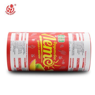 China Custom Packing Ice Cream Roll Film Moisture Proof Plastic In Stock Roll For Ice Lolly Food Wrapping Ice Bar Film for sale