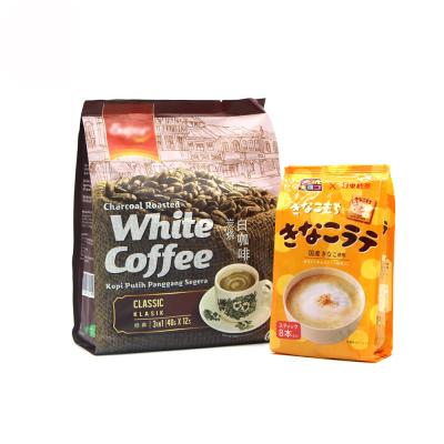 China Plastic Bag Packaging Heat Seal Four Edge Moisture Proof Sealing Flat Bottom Bags For Coffee Packaging for sale