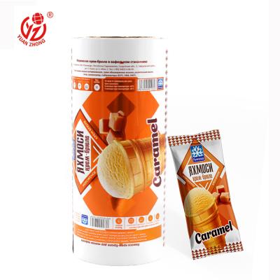 China China Manufacturer Custom Printing Aluminum Moisture Proof Foil Sorbet Ice Cream Bar Frozen Food Package Plastic Film for sale