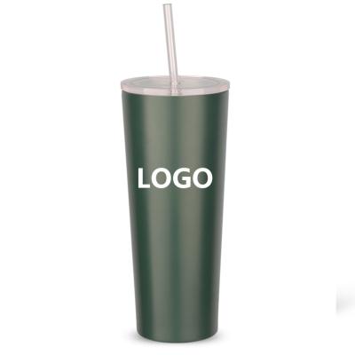 China PORTABLE Stainless Steel Sublimation Tumbler Straight Cups With White Empty Straws for sale