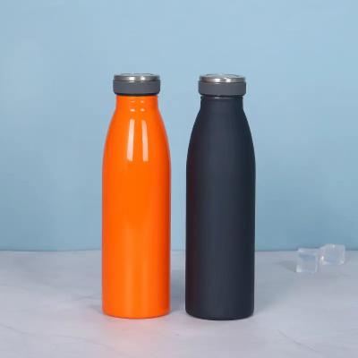 China Business 350 500 700ml DWELLS11colors Vacuum Stainless Steel BPA Free Double Wall Insulated Stock Powded Cola Shaped Milk Water Bottle for sale