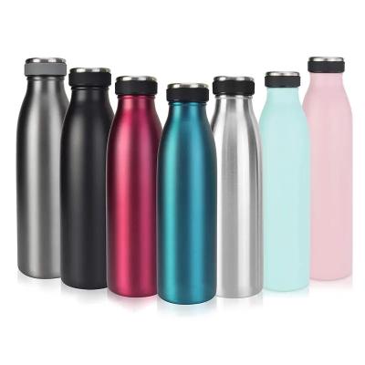 China Business 500ml 700ml Custom Amazon Same Double Wall Vacuum Stainless Steel Milk Bottle Outdoor Sports Drink Cola Bottle for sale