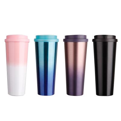 China Stainless Steel PORTABLE Double Wall Vacuum Insulated Tumbler Travel Mugs Tumbler Coffee Cup for sale