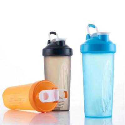 China Amazon Logo 600ml Gym Protein Shake Plastic Water Bottle 600ml Eco-Friendly Hot Selling Custom Powder Shaker Sports Water Bottle With Mixing Ball for sale