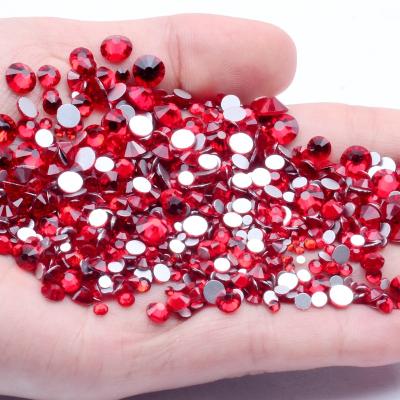 China New Flat Back Nail Art Decorations Glass Manicure Bling Bling Non-HotFix 3D Fake Stones SS8 14400PCS Crystal Stones Flat Back Style Nail for sale