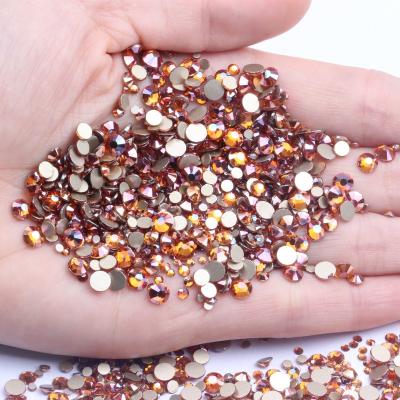 China Hot Sale Bling Bling SS10 14400PCS Crystal Stones Flat Back Nail Art Nail Art Rhinestones Non HotFix Nail Art Shose Stones Flat Back Charm Glass Manicure for sale