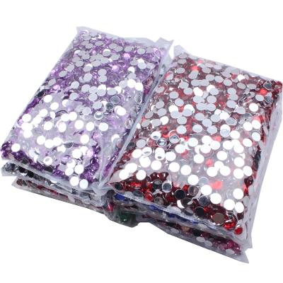 China New Style 10mm 2000pcs Flatback Flatback Facets Many Colors Stick On Acrylic Rhinestones For Necklace Sets Nail Stones Rhinestone Patches for sale