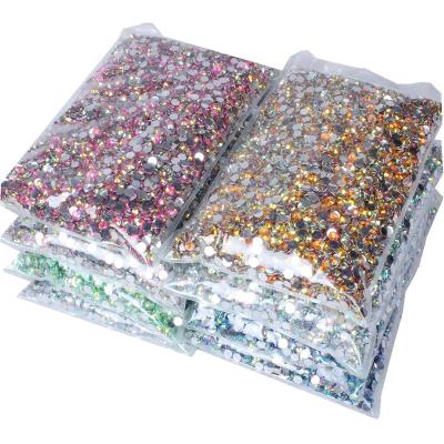 China Wholesale Normal Ab Flatback Colors 6mm 10000pcs Flatback Non Hotfix Glue On Resin Fake Stones For DIY 3D Garment Decorations for sale