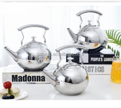 China WITH LID professional factory in commercial coffee pot stainless steel mirror polished teapot for sale