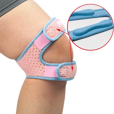 China Double Patella Knee Strap Adult Knee Pain Relief With 3D Silicone Adjustable Knee Band for sale