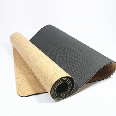 China Eco-friendly Anti-slip Cork Yoga Mat Custom Printed Good Quality Anti-tears Strong Elastic Yoga Mats for sale