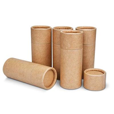 China Recyclable Custom Biodegradable Recycled Kraft Paper Cylinder Tea Cardboard Paper Paper Tube for sale