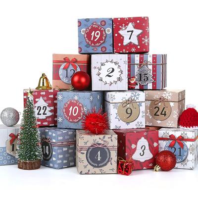 China New Arrivals Recyclable Custom Gift Cardboard Box Christmas Advent Calendar Box for sale