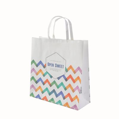 China Recyclable Custom Logo Print Luxury Cosmetic Jewelry Gift Packaging Paper Shopping Bag With Handle for sale