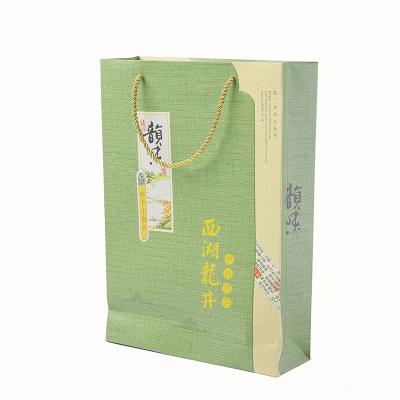 China Recyclable Wholesale High Quality Brown Kraft Paper Shopping Packaging Handle Bag For Takeout for sale