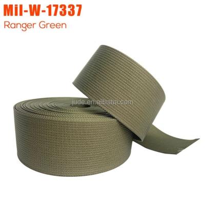 China Good color fastness; JUDE Webbing High Tenacity Light Cordura Mil Spec 50mm Milspec Strong Nylon Webbing for sale