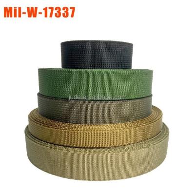 China Viable JUDE Webbing Works Black Nylon Webbing Webbing 1.20 25 Mm Thick MOLLE Strap Vest Carrier Plate PLAS Strap for sale